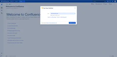 Fast User Switcher (FUS) for Confluence for Atlassian — screenshot