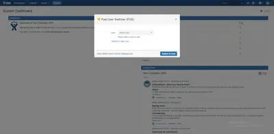 Fast User Switcher (FUS) for Jira for Atlassian — screenshot
