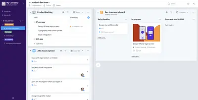 Favro Integration for Atlassian — screenshot