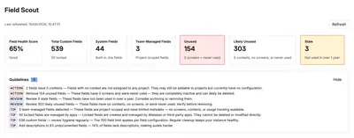 Field Scout - Custom Field Audit for Jira for Atlassian — screenshot