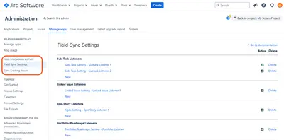 Field Sync for Atlassian — screenshot