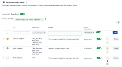 Field Templates for Jira for Atlassian — screenshot