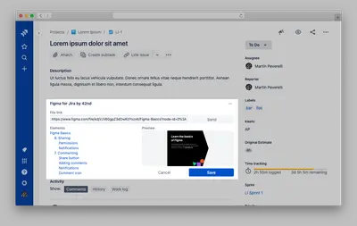 Figma for Jira by 42nd for Atlassian — screenshot
