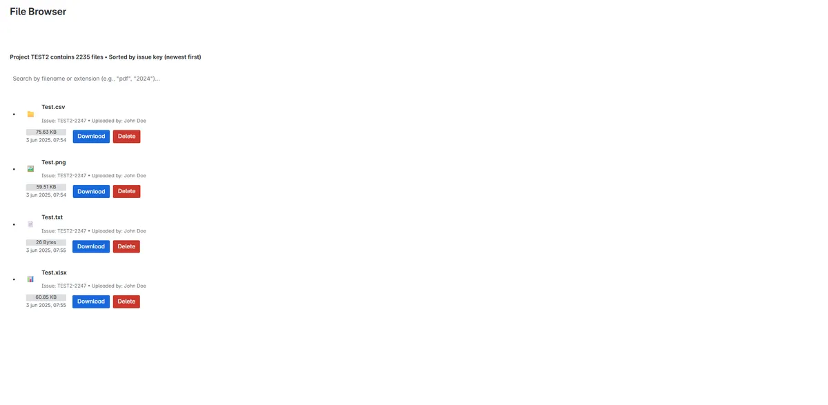 File Browser — screenshot from the Atlassian Marketplace listing