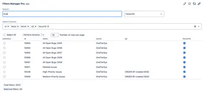 Filters Manager Pro for Atlassian — screenshot