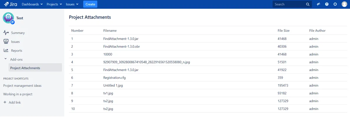 Find Attachment — screenshot from the Atlassian Marketplace listing