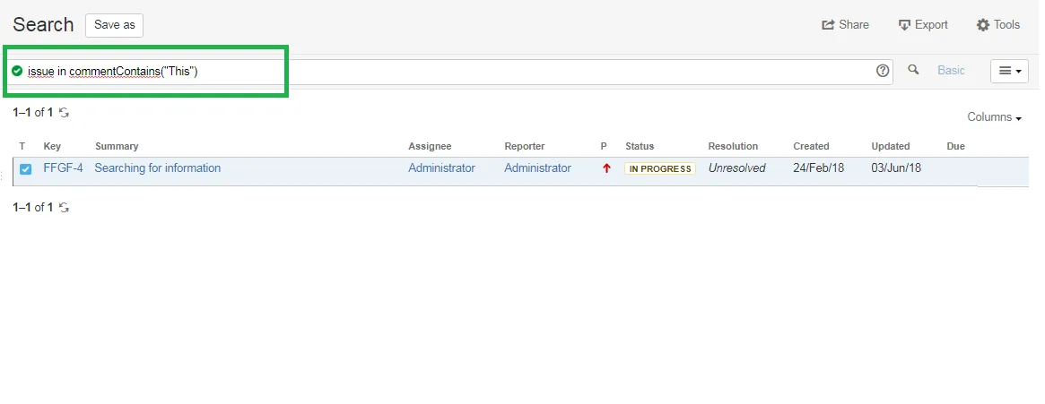 Find Comment — screenshot from the Atlassian Marketplace listing