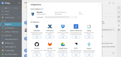 Fleep for Bitbucket for Atlassian — screenshot