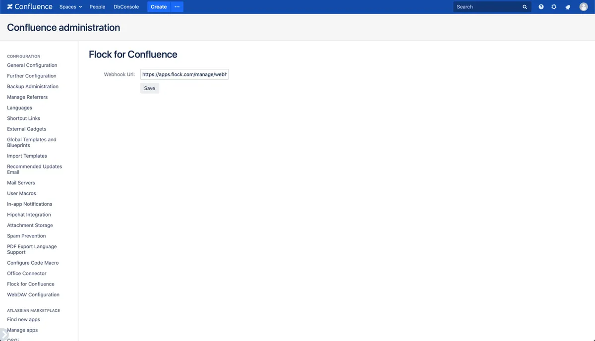 Flock for Confluence — screenshot from the Atlassian Marketplace listing