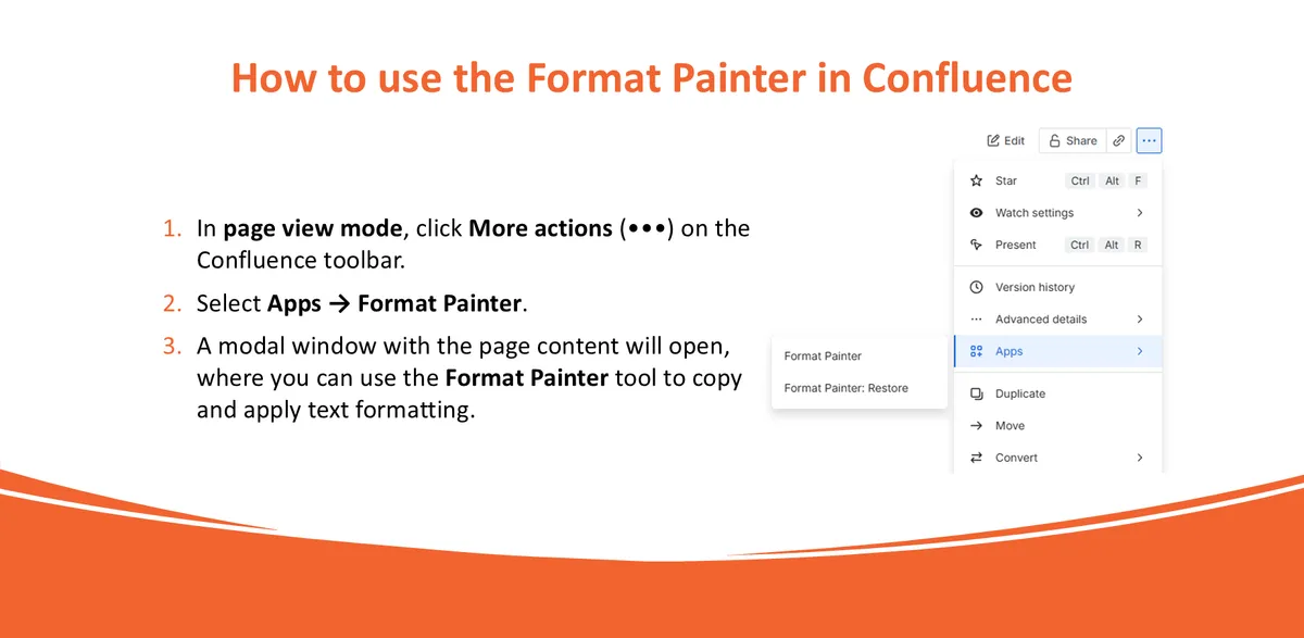 Format Painter for Confluence — screenshot from the Atlassian Marketplace listing