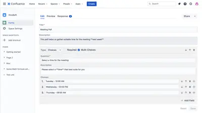 Forms and Surveys for Atlassian — screenshot