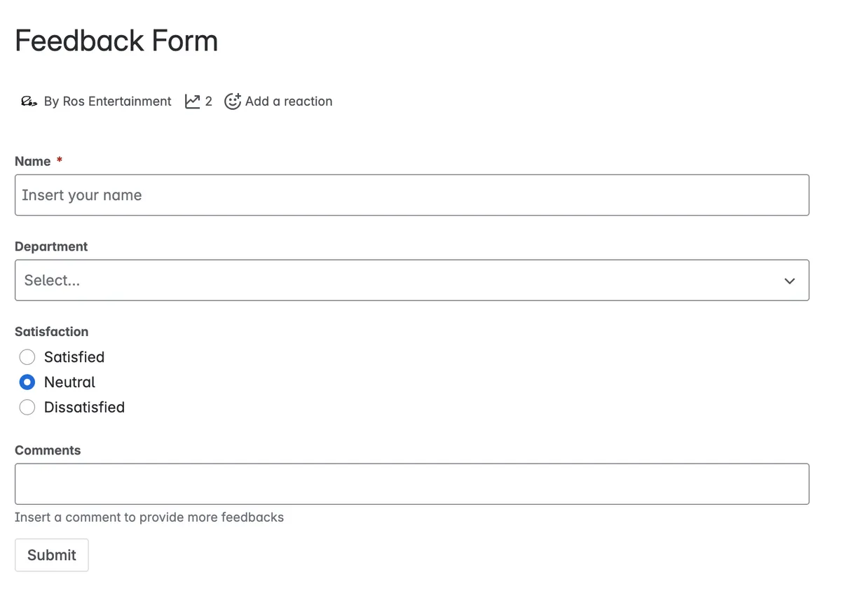 Forms in Cloud for Confluence — screenshot from the Atlassian Marketplace listing