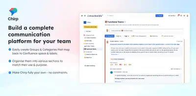 (Free)Chirp: Social Intranet,Community, Polls for Confluence for Atlassian — screenshot