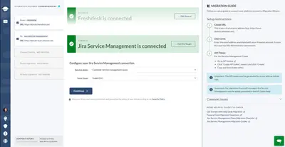 Freshdesk to Jira Service Management AI-ready migration for Atlassian — screenshot