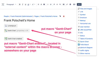 Gantt-Chart for Jira in Confluence (1/2) for Atlassian — screenshot