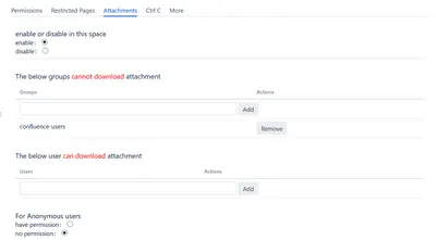 Gears more permission for Confluence for Atlassian — screenshot