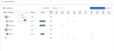 Gears WorkLog Spend for Jira for Atlassian — screenshot