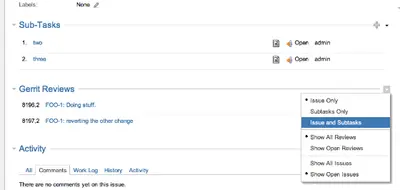Gerrit Code Review for Jira for Atlassian — screenshot