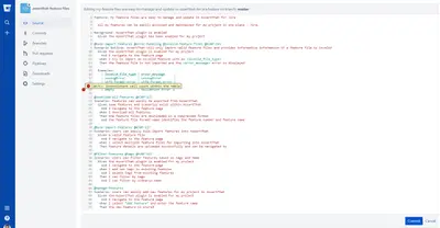 Gherkin Editor for Bitbucket Cloud for Atlassian — screenshot