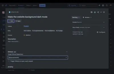 GitAuto for Jira for Atlassian — screenshot