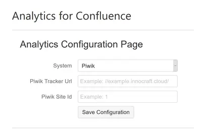 Google Analytics, Matomo & others for Atlassian — screenshot