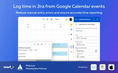 Google Calendar Event to Worklog for Jira Cloud for Atlassian — screenshot