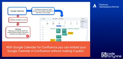 Google Calendar for Confluence (Team Calendars & Meetings) for Atlassian — screenshot