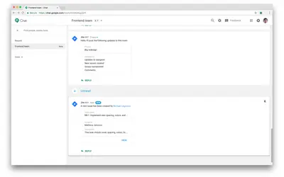 Google Chat for Jira Cloud for Atlassian — screenshot