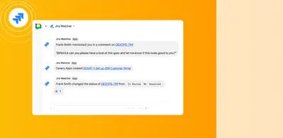 Google Chat for Jira for Atlassian — screenshot