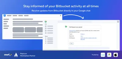 Google Chat integration for Bitbucket for Atlassian — screenshot