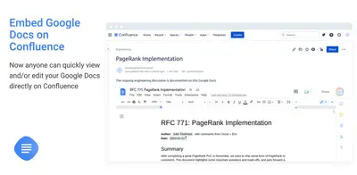 Google Docs for Confluence (PageBrain) for Atlassian — screenshot
