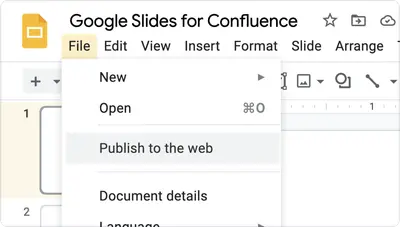 Google Slides for Confluence for Atlassian — screenshot