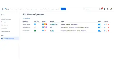 Grid View for Jira for Atlassian — screenshot