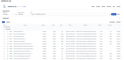 GridPilot for Jira for Atlassian — screenshot