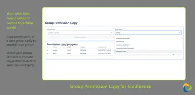 Group Permission Copy for Confluence for Atlassian — screenshot