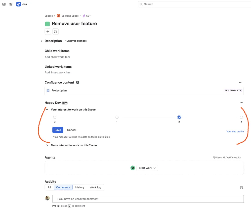 Happy Dev — screenshot from the Atlassian Marketplace listing