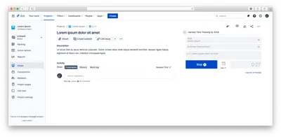 Harvest Time Tracking by 42nd for Atlassian — screenshot
