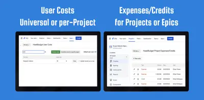 HawkBudget - Easy budget / cost tracking - Timesheet reports for Atlassian — screenshot