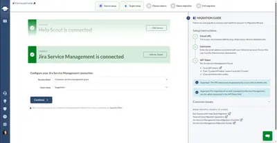 Help Scout to Jira Service Management AI-ready Import for Atlassian — screenshot