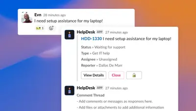HelpDesk+ AI-Powered Slack Support for Atlassian — screenshot