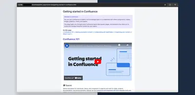 HTML Exporter for Confluence for Atlassian — screenshot