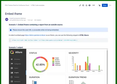 HTML Macro & Themes for Confluence Cloud for Atlassian — screenshot
