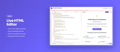 HTML Macro by Yamuno for Atlassian — screenshot