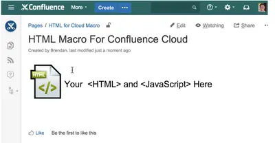 HTML Macro for Confluence Cloud for Atlassian — screenshot