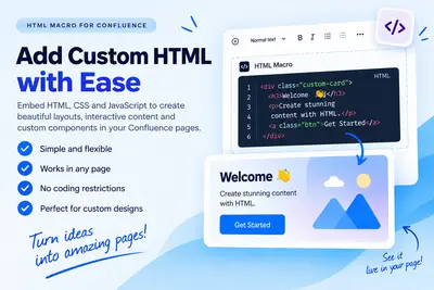 HTML Macro in Confluence for Atlassian — screenshot