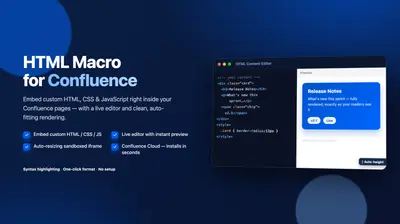 HTML Macro Plus for Confluence for Atlassian — screenshot