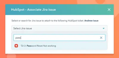 HubSpot for Jira for Atlassian — screenshot