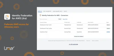 Identity Federation for AWS (Jira) for Atlassian — screenshot