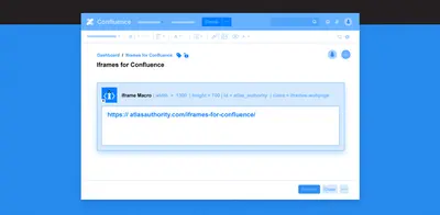 Iframes for Confluence for Atlassian — screenshot