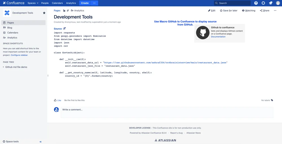 ILA DevOps Suite for Confluence — screenshot from the Atlassian Marketplace listing